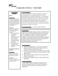 Compromise is the Key â Grade Eight - ODE - Ohio Department of ...