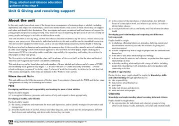 Giving and receiving support - Cornwall Healthy Schools