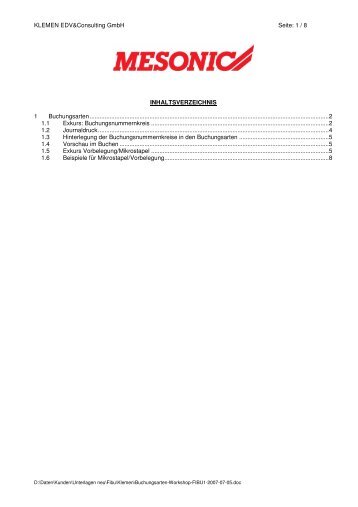 Buchungsarten neu anlegen und verwalten