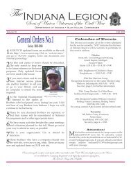 Fall 2003 Indiana Legion Newsletter - Sons of Union Veterans of the ...