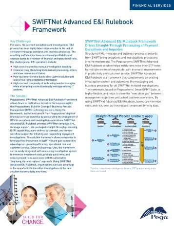 SWIFTNet Advanced E&I Rulebook Framework