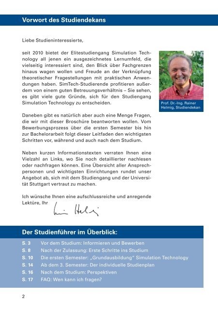 Von der Bewerbung bis zur Vertiefung - Simulation Technology