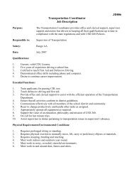 JD806 Transportation Coordinator Job Description - Derby Public ...