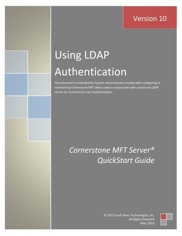 Using LDAP User Authentication in Cornerstone - South River ...