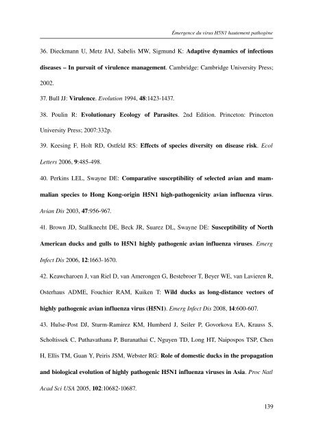 Ã©cologie des virus influenza aviaires en Camargue - IRD