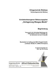 Verlagerung Wasgau-Markt - Verbandsgemeinde Waldsee