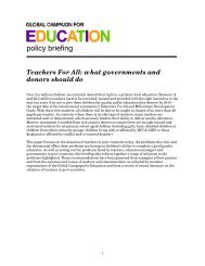 Teachers for All â GCE policy briefing (566KB) - VSO