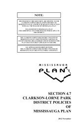 Clarkson Lorne Park District Policies - City of Mississauga