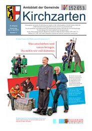 Amtsblatt der Gemeinde - Gemeinde Kirchzarten