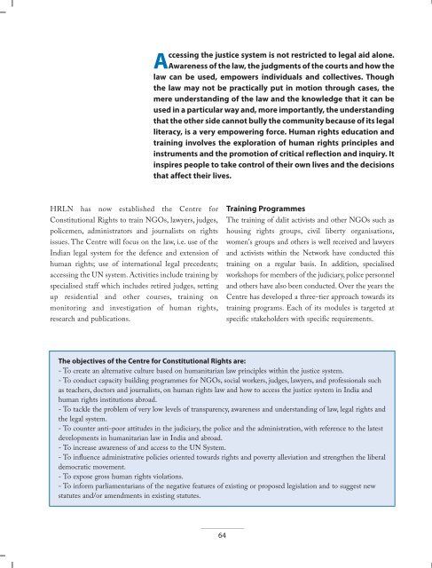 HRLN - A Profile - Human Rights Law Network