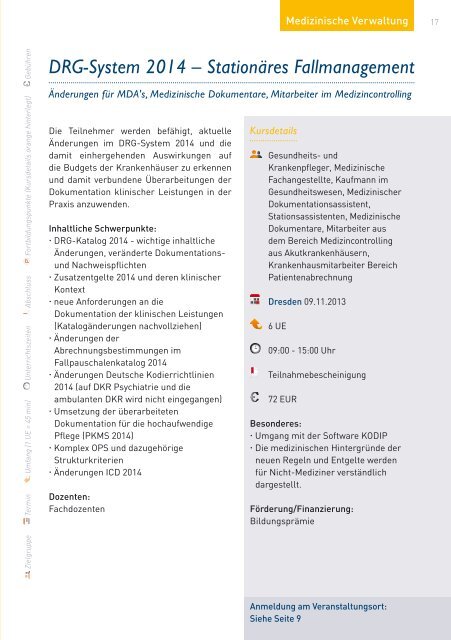 Katalog 2014 – Teil 2 - DPFA Weiterbildung - DPFA Akademiegruppe