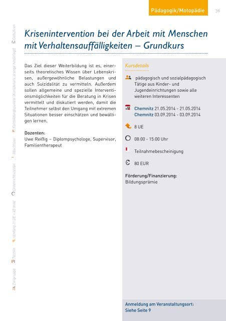 Katalog 2014 – Teil 2 - DPFA Weiterbildung - DPFA Akademiegruppe