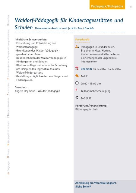 Katalog 2014 – Teil 2 - DPFA Weiterbildung - DPFA Akademiegruppe