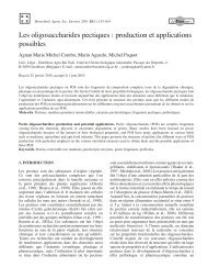 Les oligosaccharides pectiques - Les Presses agronomiques de ...