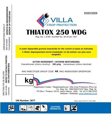 thiatox 250 wdg - Villa Crop Protection
