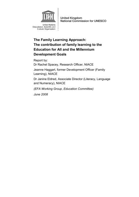 The Family Learning Approach - UK National Commission for ...