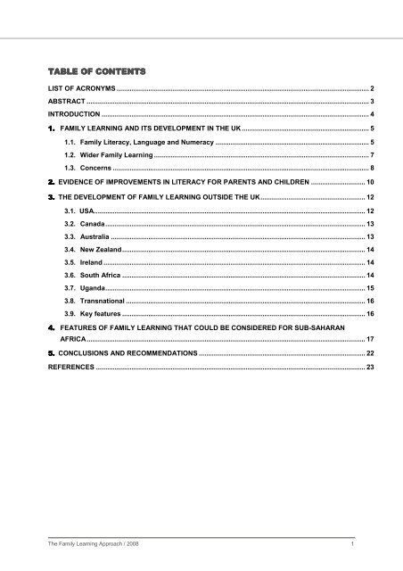 The Family Learning Approach - UK National Commission for ...