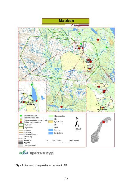 Rapport tungmetallovervÃ¥king Nord - Forsvarsbygg