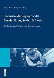 Herausforderungen für die Berufsbildung in der Schweiz