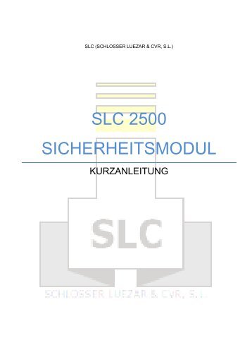 SLC 2500 SICHERHEITSMODUL - Luezar Eco