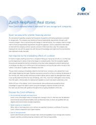 Zurich HelpPoint: Real stories - Corporate Business