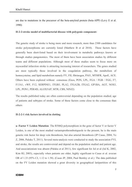 GENETICS OF STROKE IN 21 st CENTRY - SciReNe