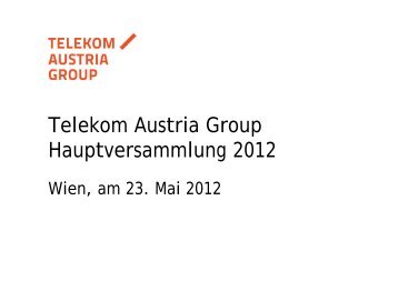 Stakeholder value - Telekom Austria Group