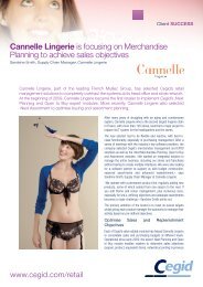 Cannelle Lingerie is focusing on Merchandise Planning to achieve ...