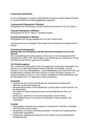 Funktionelle Osteopathie - vdms