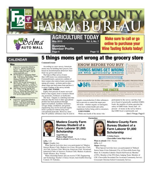 MAdERA COUNty FARM BUREAU NEwS NEw MCFB MEMbERS