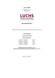 „LUCHS“ GMBH WERTPAPIERPROSPEKT - Anleihen-Finder.de