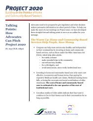 Talking Points - National Association of States United for Aging and ...