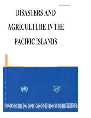 disasters and agriculture in the pacific islands - Pacific Disaster Net