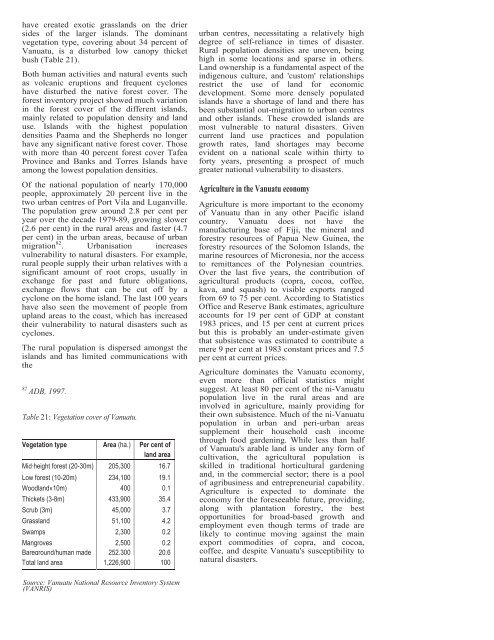 disasters and agriculture in the pacific islands - Pacific Disaster Net