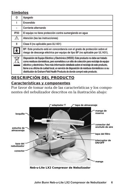 Neb-u-Lite® LX2 User Manual - GF Health Products, Inc.