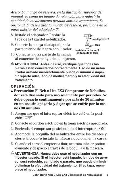 Neb-u-Lite® LX2 User Manual - GF Health Products, Inc.