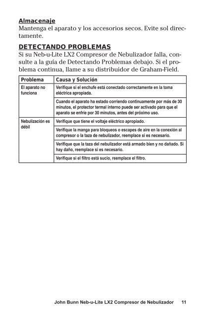 Neb-u-Lite® LX2 User Manual - GF Health Products, Inc.