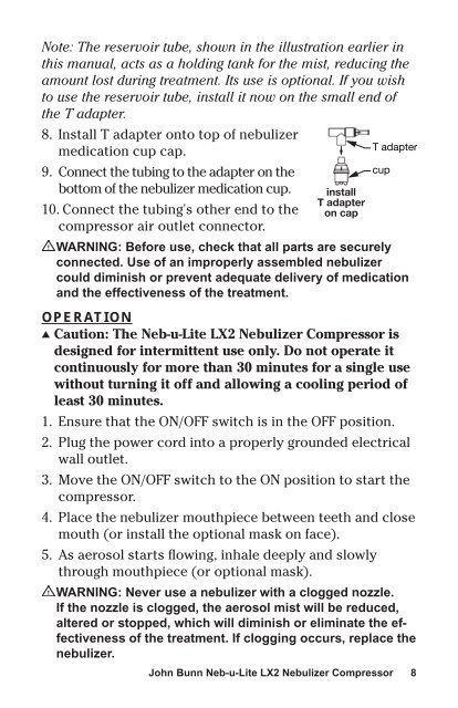 Neb-u-Lite® LX2 User Manual - GF Health Products, Inc.