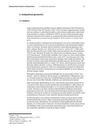 2. Analyyttinen geometria