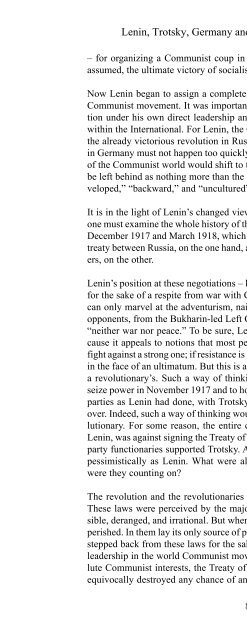 Lenin, Trotsky, Germany and the Treaty of Brest-Litovsk The ...