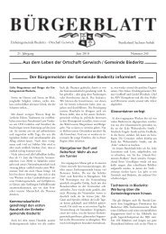 Stellenausschreibungen der Gemeinde Biederitz - Gerwisch