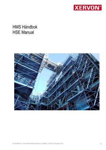 HMS HÃ¥ndbok HSE Manual - Xervon