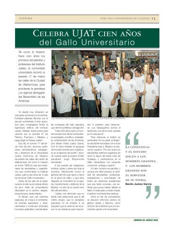 Cultura - Publicaciones - Universidad JuÃ¡rez AutÃ³noma de Tabasco