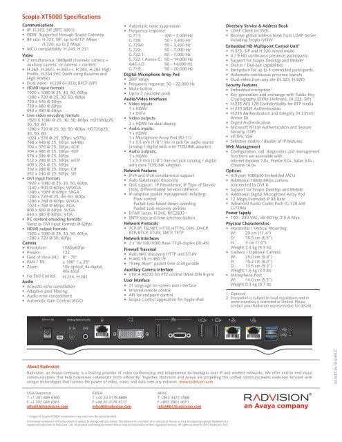 Scopia XT5000 - DCI