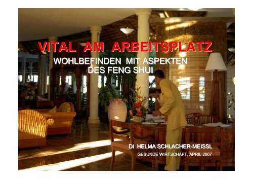 VITAL AM ARBEITSPLATZ - gesundewirtschaft.at