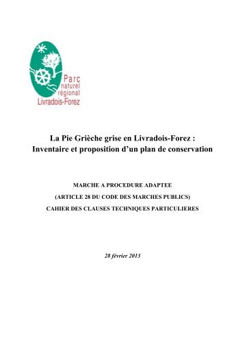 La Pie Grièche grise en Livradois-Forez : Inventaire et proposition d ...