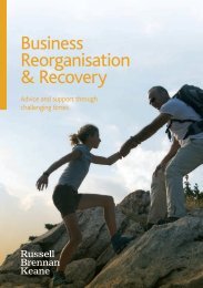 Corporate Recovery Brochure - Russell Brennan Keane