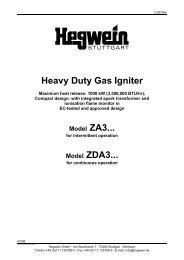 Heavy Duty Gas Igniter Model ZDA3... - SES Combustion AB