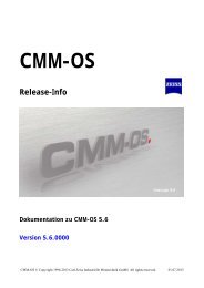 CMM-OS 5.6 - Carl Zeiss International