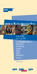 wdr 3 Kulturpartnerfest - Kulturpartner NRW eV